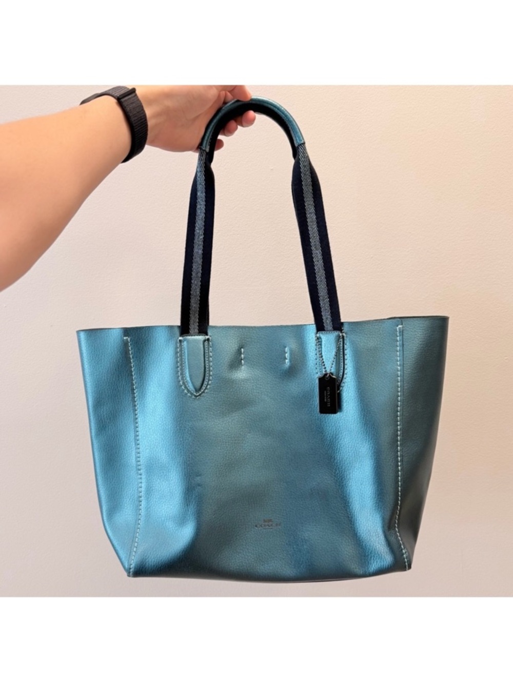 Coach Derby Metallic Tote Bag